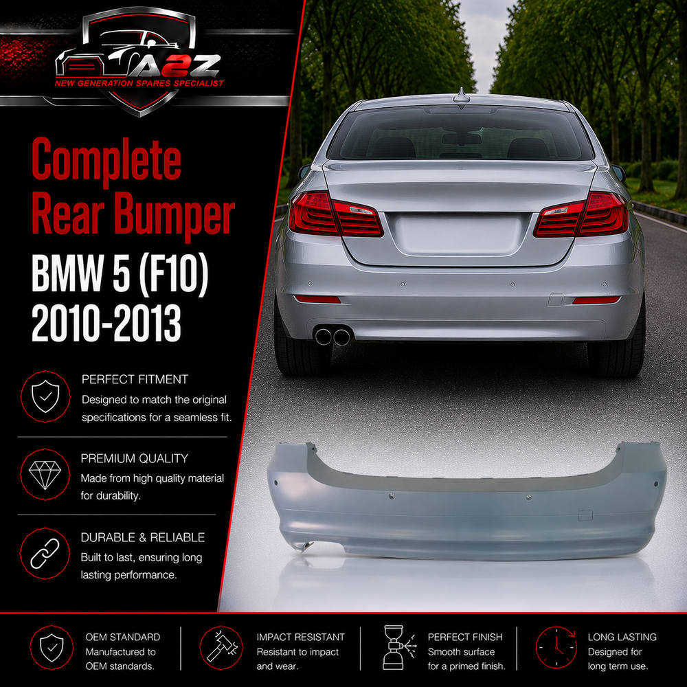 Complete Rear Bumper 51127238522 Compatible With BMW 5 (F10) 2010-2013