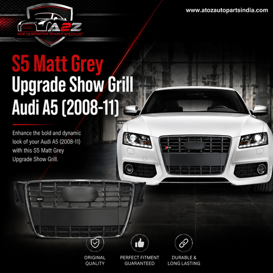 S5 Matt Grey Upgrade Show Grill Compatible With Audi = A5 (2008-11) Tag No.182