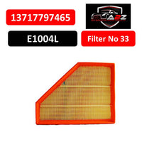 Air Filter 13717797465 & LX1640 E1004L Compatible With BMW 3 (E90) & 3 Convertible (E93) & X1 (E84)Tag : 33