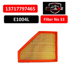 Air Filter E1004L & 13717797465 & LX1640 Compatible With BMW 3 (E90) & 3 Convertible (E93) & X1 (E84)Tag 33