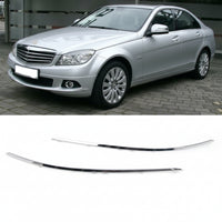 Front Bumper Chrome Left 2048850721 & Right 2048850821 Compatible With MERCEDES BENZ C-CLASS W204 T-1 2008-2011 Tag No.131