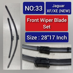 Front Wiper Blade Set (28'17 Inch) Compatible with JAGUAR XF & XE (New Model) Tag-WBF-33