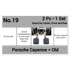 Air Conditioner Back Ac Vent Grille Outlet Tab Clip Slider Repair Kit 7P5819000 Compatible With PORSCHE CAYENNE (92A) (Set Of 2)