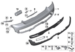 Rear Bumper Bracket Left 51122751303 & Right 51122751304 Compatible With Mini Cooper Clubman (R55), Hardtop (R56) (2007-2013) Tag No.1881