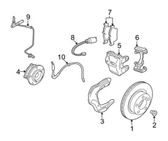 Front Left/Right ABS Wheel Speed Sensor 34526784989 Compatible With BMW X1 E84