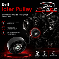Belt Idler Pulley 11287556251 11287800333 Compatible with BMW 3 Series (E90) & 5 Series (E60) & 5 Series (F10) Tag no : 4
