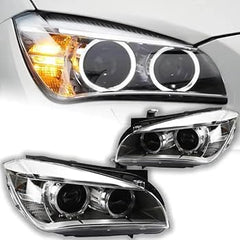 Headlight Headlamp Left & Right (Without Blaster) Compatible With BMW X1 E84 2009-2012 Helogen