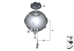 Coolant Bottle 17138616418 17137639464 17137823544 For BMW X3 F25 Tag-B-17