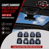 Coupe Sunroof Roller Blind Cable Clip (Set of 8) Compatible With Mercedes-Benz