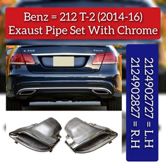 Rear Exhaust Tail Pipe Cover Left 2124902727 & Right 2124902827 Compatible With MERCEDES BENZ E-CLASS W212 & C-CLASS W205 & GLS W166