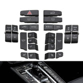 Front Console Air Conditioning Temperature Ventilation Volume AC Button Caps 7P5907040 Compatible With PORSCHE CAYENNE & PANMERA & MACAN