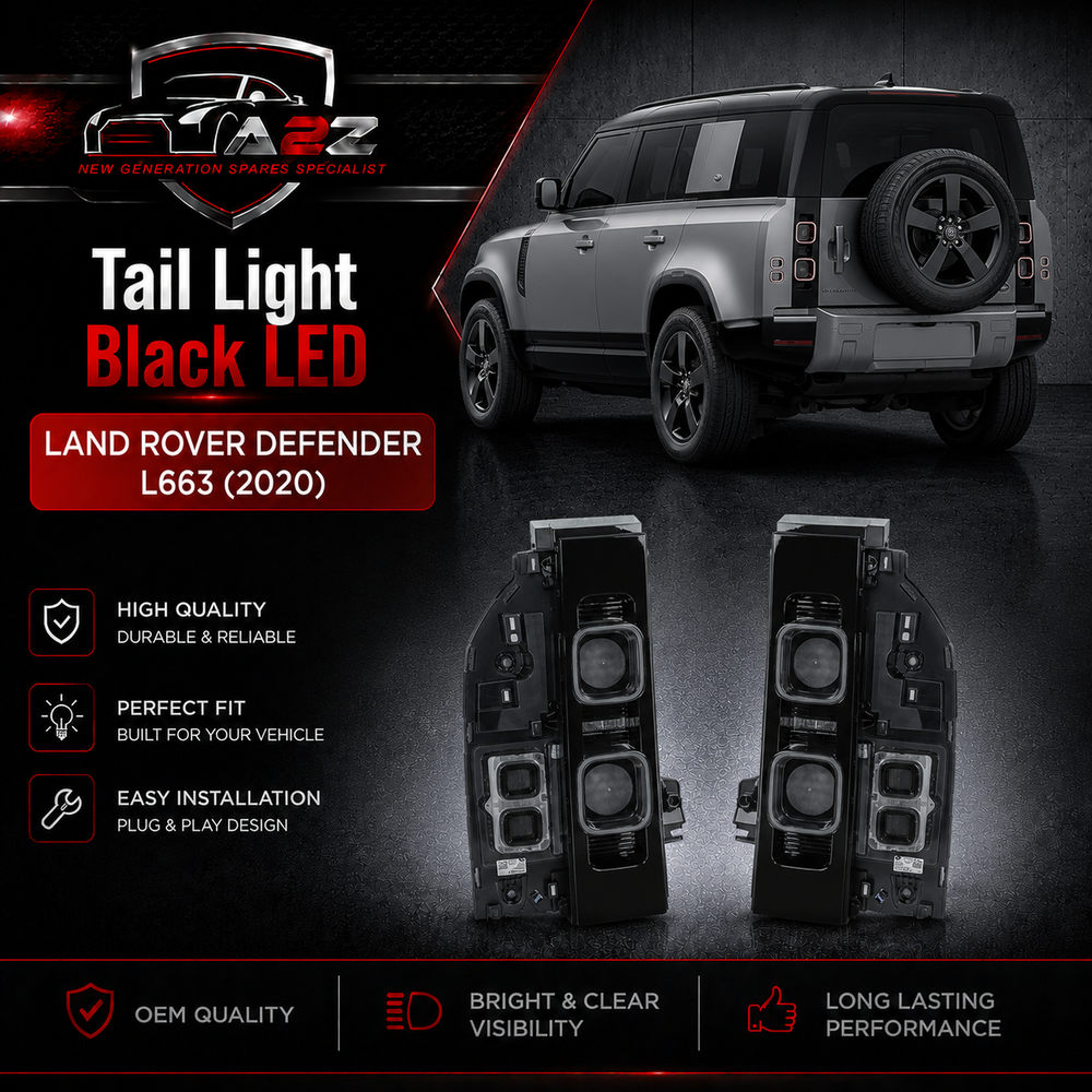 Tail Light Black LED Right LR133580 & Left LR133582 Compatible With Land Rover Defender L663 (2020)