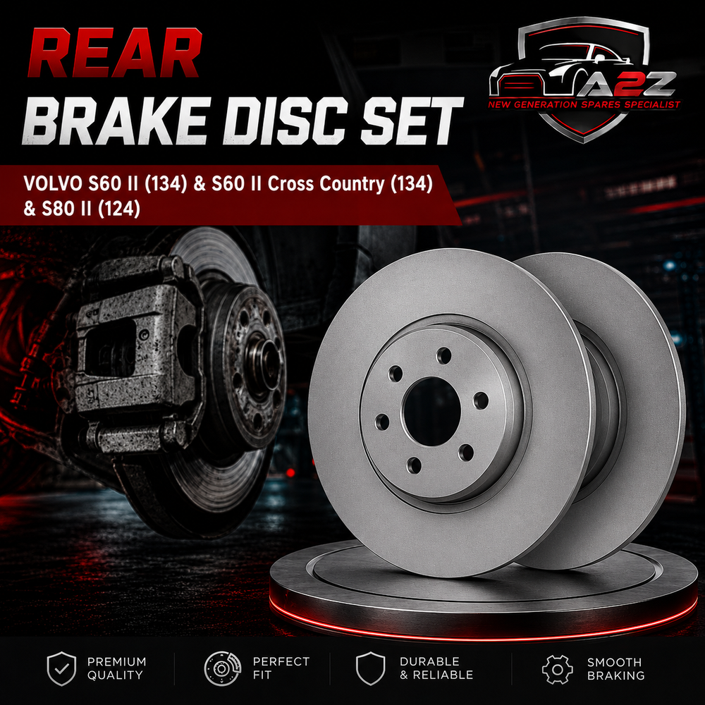 Rear Brake Disc Set 30769059 31471746 Compatible With VOLVO S60 II (134) & S60 II Cross Country (134) & S80 II (124)