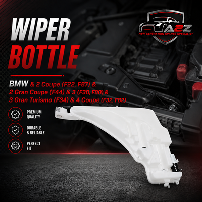 Wiper Bottle 61667241672 Compatible With BMW & 2 Coupe (F22, F87) & 2 Gran Coupe (F44) & 3 (F30, F80) & 3 Gran Turismo (F34) & 4 Coupe (F32, F82) Tag No.94