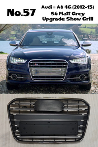 S6 Matt Grey Upgrade Show Grill Compatible With Audi = A6 (2012-15) Tag No.57