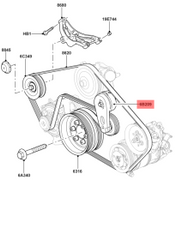 Belt Tensioner With Pulley LR035546 LR010756 Compatible with LAND ROVER DISCOVERY V (L462) & RANGE ROVER III (L322) & RANGE ROVER SPORT I (L320)