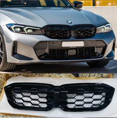 Black Kidney Grill  51115A1BFB1 Compatible With BMW 3 Series G20 & G28 LCI M Sport M340i (2023+)