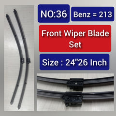 Front Wiper Blade Set (24'26 Inch) Compatible with Mercedes Benz E-CLASS W213 Tag-WBF-36
