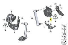 Headlight Level Sensor 37146784696 Compatible With BMW 3 Series E90 & 5 Series E60 & 7 Series E65, E66, E67