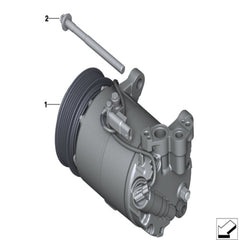 AC Compressor 64529384630 64529391396 64529867227 64529890655 Compatible with BMW 1 Series (F21) & 3 Series (F30, F80 G20, G80, G28) & 5 Series (F10, G30, F90) (N52) & 7 Series (G11, G12) & X1 F48 & X5 (G05, F95)