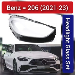 Headlight Glass Set Compatible With Mercedes Benz W206 C- Class (2021-2023)