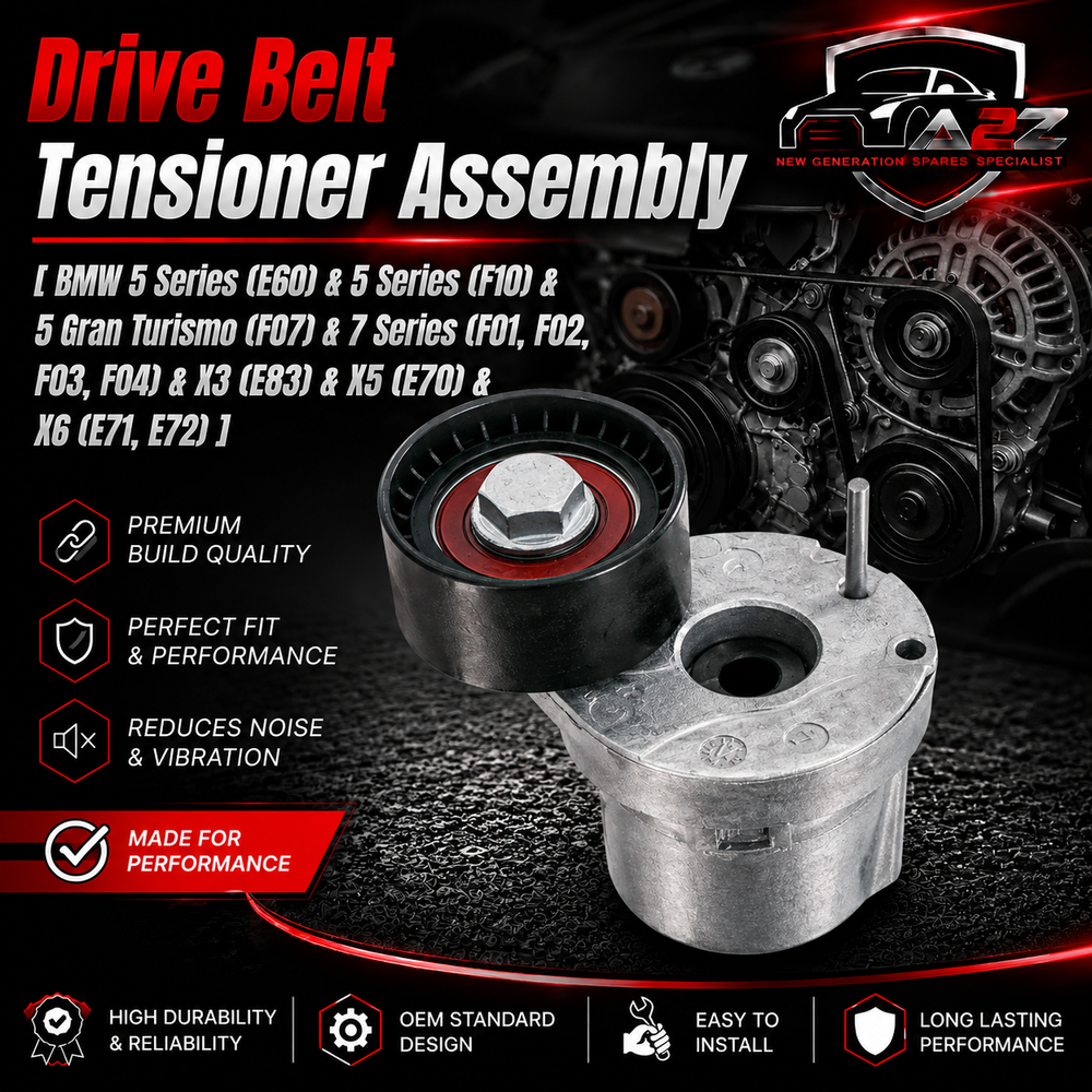 Belt Tensioner With Pulley 11287800334 Compatible with BMW 5 Series (E60) & 5 Series (F10) & 5 Gran Turismo (F07) & 7 Series (F01, F02, F03, F04) & X3 (E83) & X5 (E70) & X6 (E71, E72)