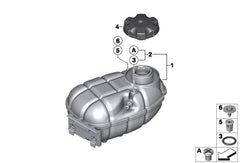 Coolant Bottle 17137642160 17137609468 For BMW 3 Series F30 Tag-B-11