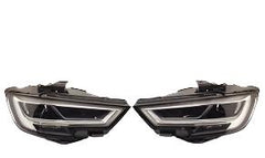 Headlight Headlamp Left 8V0941033C & Right 8V0941034C (Without Blaster) Compatible With AUDI A3 (2018-2020)