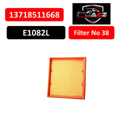 Air Filter 13718511668 & E1082L & LX2077/4 Compatible With BMW 1 (F20) & 1 (F21) & 3 (F30, F80) & 3 Gran Turismo (F34) Tag :38