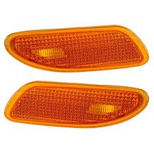 Front Bumper Reflector Left 2038200721 & Right 2038200821 Compatible with Mercedes Benz C-CLASS W203 2002-2007 Tag-FBL-10