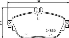 Front Brake Pad A0084200620 2486901 P050093 Compatible With MERCEDES-BENZ A-CLASS W176 & B-CLASS Sports Tourer W246 & CLA Coupe C117 & GLA-CLASS X156