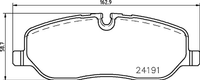 Front Brake Pad LR019618 2502201 P44022 Compatible With LAND ROVER DISCOVERY SPORT L550 & RANGE ROVER SPORT I L320