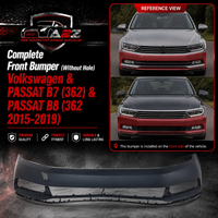 Complete Front Bumper (Without Hole) 3G0807221 & 3G0807217ALGRU & 3G0807221EGRU Compatible With Volkswagen & PASSAT B7 (362) & PASSAT B8 (362 Tag No.132B