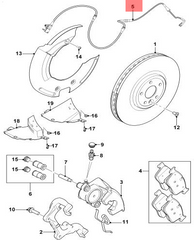 Rear Brake Pad Wear SensorT4A12867 Compatible With JAGUAR & F-PACE (X761) & LAND ROVER & RANGE ROVER VELAR (L560) & T4A13370 & T4A3467