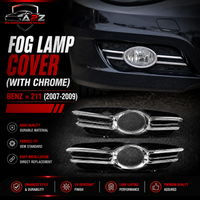 Fog Lamp Cover (With Chrome) Left 2118850822 Right 2118850922 A2118850822 Compatible With Mercedes Benz=211 (2007-2009) Tag No.282