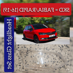 Car Headlight Glass Compatible With FABIA & RAPID (2016-2019)