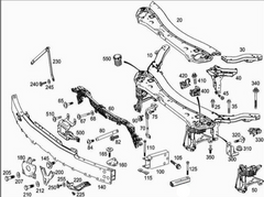Front Bumper Bracket 2136201708 Compatible With Mercedes-Benz E-CLASS W213 (2016-2019) Tag No.871