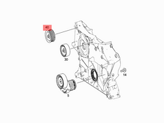 Belt Idler Pulley A0002021619 0002021619 0002021719 Compatible with MERCEDES-BENZ C-CLASS (W204) & E-CLASS (W212) Tag No.3
