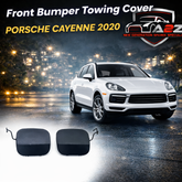 Front Bumper Tow Towing Cap Cover Hook Left 9Y0807155G2X Right 9Y0807156G2X Compatible with PORSCHE CAYENNE 2020