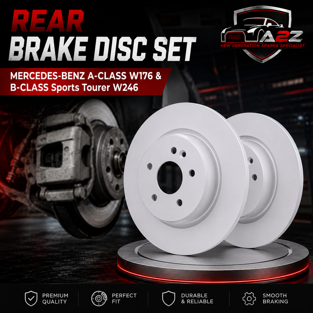Rear Brake Disc Set 2464230012 A2464230012 2464230412 A2464230412 Compatible With MERCEDES-BENZ A-CLASS W176 & B-CLASS Sports Tourer W246