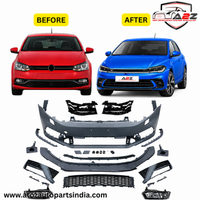Front Bumper Kit Compatible With Volkswagen Polo 2010-2024 Upgrade To Gti Line Style (Shipping Cost Not Included In Price)