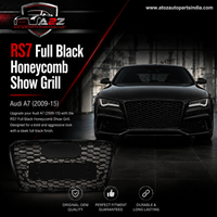 RS7 Full Black Honeycomb Show Grill Compatible With Audi = A7 (2009-15) Tag No.221