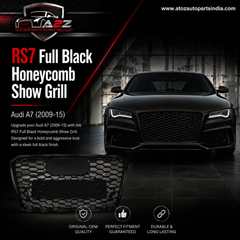 RS7 Full Black Honeycomb Show Grill Compatible With Audi = A7 (2009-15) Tag No.221