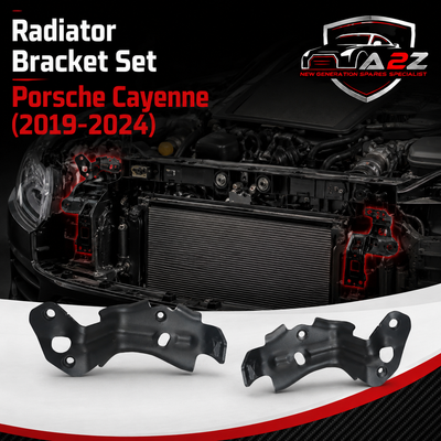 Radiator Bracket Set Left 9Y0805515 & Right 9Y0805516 Compatible With Porsche Cayenne (2019-2024) Tag No.216