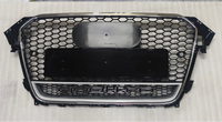 RS4 Quattro Silver Honeycomb Show Grill Compatible With Audi A4 B8 Facelift (2013-16) Tag No.15
