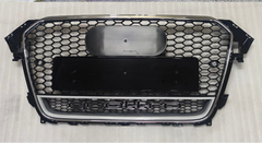 RS4 Quattro Silver Honeycomb Show Grill Compatible With Audi A4 B8 Facelift (2013-16) Tag No.15