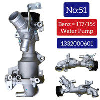 Water Pump 1332000601 2721800110 2721800210 2721800410 2721800510 Compatible With MERCEDES-BENZ GLA-CLASS X156 Tag-W-51