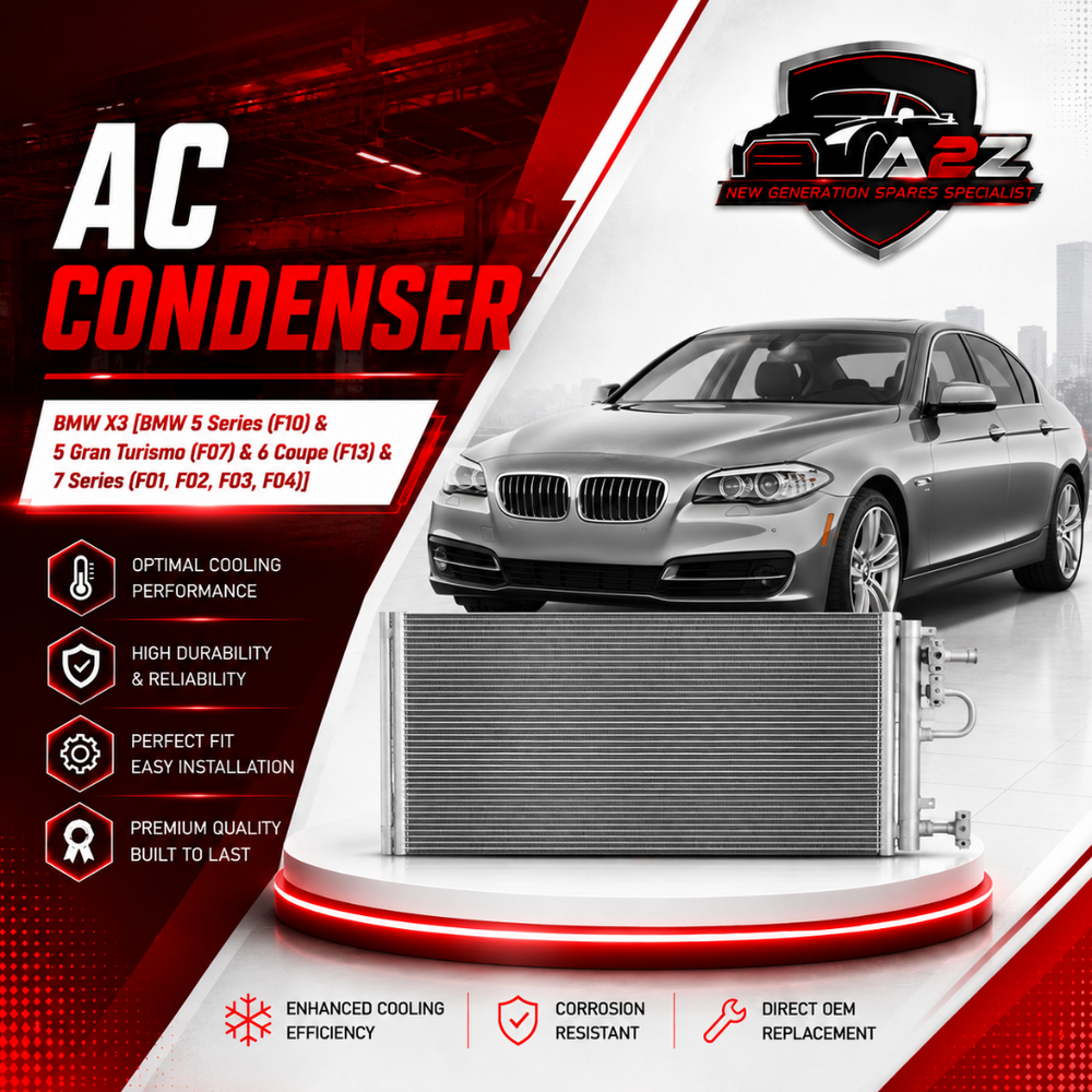 AC Condenser 64509109723 64509255983 Compatible with BMW 5 Series (F10) & 5 Gran Turismo (F07) & 6 Coupe (F13) & 7 Series (F01, F02, F03, F04)
