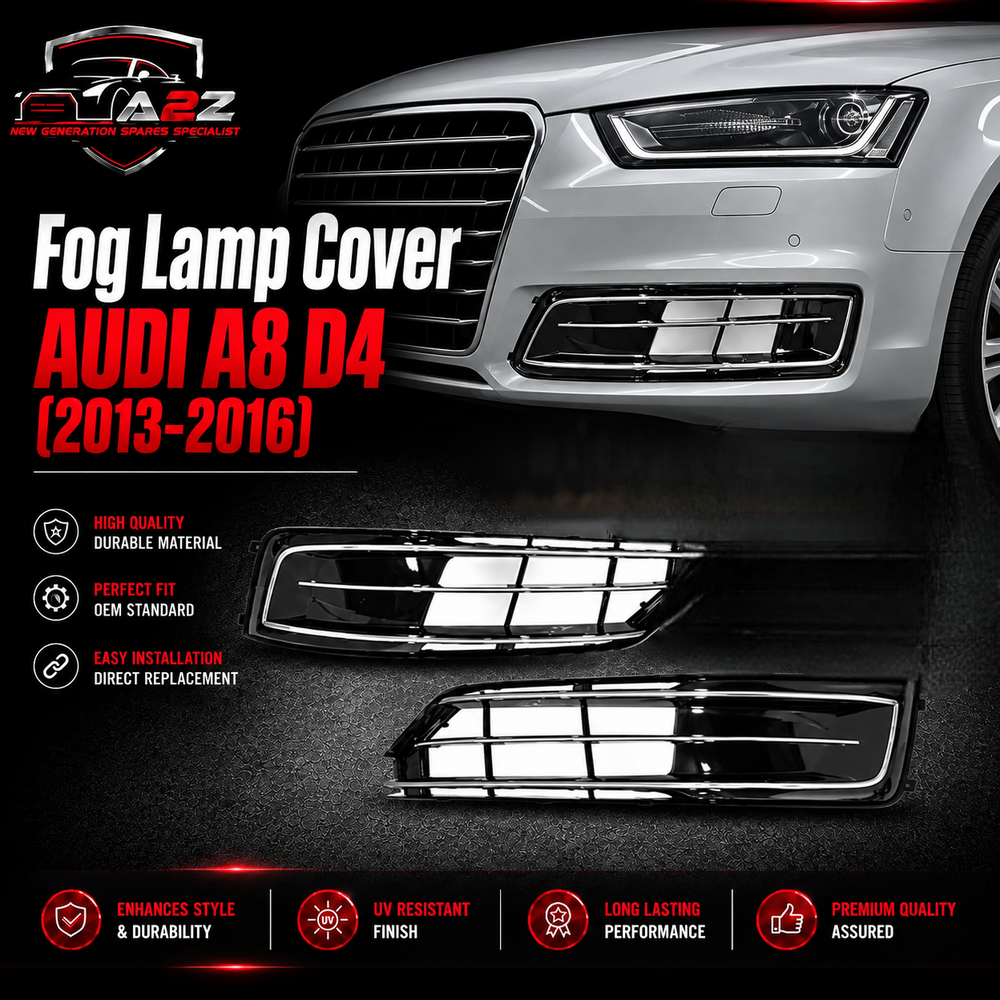 Fog Lamp Cover Compatible With AUDI A8 D4 2013-2016 Fog Lamp Cover Left 4H0807679AA & Right 4H0807680AA Tag-FC-63