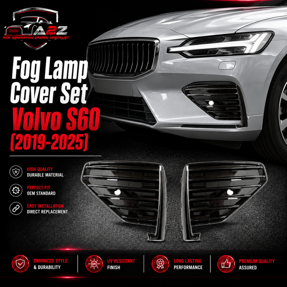 Fog Lamp Cover Set Left 32227026 & Right 32227027 Compatible With Volvo S60 (2019-25)